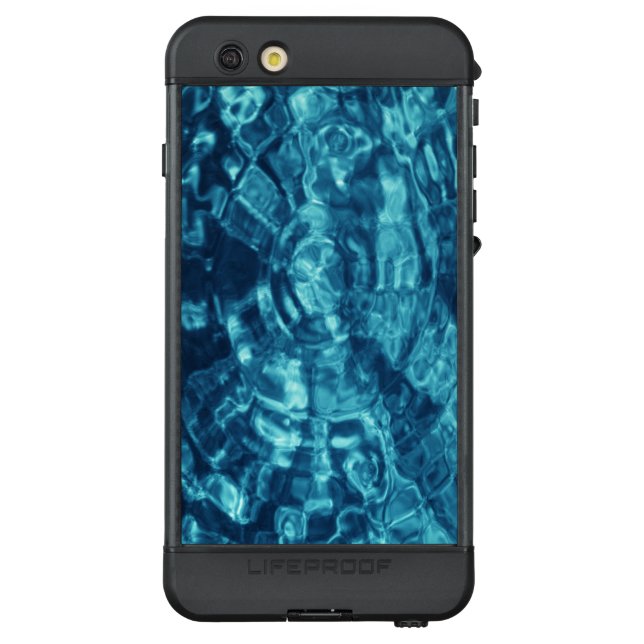 抽象的な青い波紋 LifeProof iPhoneケース (裏面)
