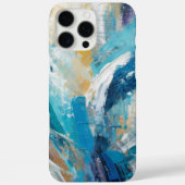 抽象的な青い筆致のモダンアート Case-Mate iPhoneケース (裏面)