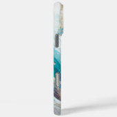 抽象的な青い筆致のモダンアート Case-Mate iPhoneケース (裏面 / 右)