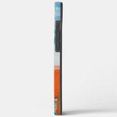 抽象的な青とオレンジのモダンアート Case-Mate iPhoneケース (裏面 / 左)