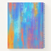 抽象的な青とオレンジ ノートブック (裏面)