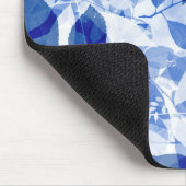 抽象的な青と白の葉 マウスパッド (コーナー)