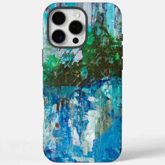 抽象的な青と緑のテクスチャードランドスケープ Case-Mate iPhoneケース (裏面)