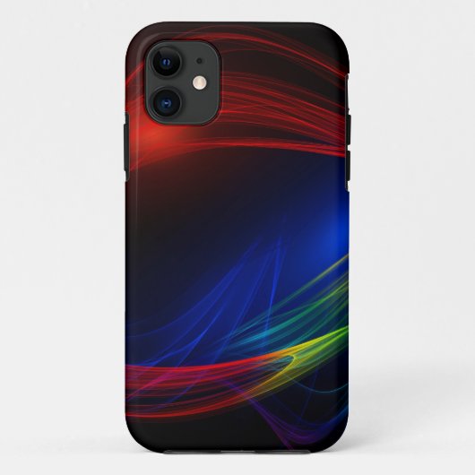 抽象的な青と赤と緑の渦巻き効果 Case-Mate iPhoneケース (裏面)