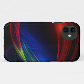 抽象的な青と赤と緑の渦巻き効果 Case-Mate iPhoneケース (裏面(横))