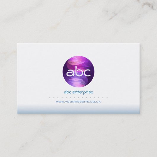 抽象的な青はロゴの名刺を一周します 名刺 (正面)