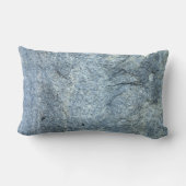 抽象的な青灰色の石造りの質 ランバークッション (裏面)
