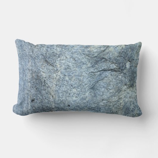 抽象的な青灰色の石造りの質 ランバークッション (正面)