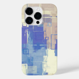 抽象的な青紫色のタウペ アイボリー ミックスメディア Case-Mate iPhone 14 PROケース