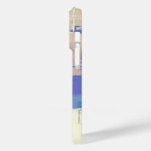 抽象的な青紫色のタウペ アイボリー ミックスメディア Case-Mate iPhoneケース (裏面 / 左)