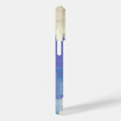 抽象的な青紫色のタウペ アイボリー ミックスメディア Case-Mate iPhoneケース (裏面 / 右)