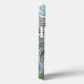 抽象的な青緑の蝶のファンタジーフラクタルアート Case-Mate iPhoneケース (裏面 / 右)