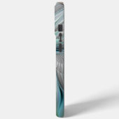 抽象的な青緑の蝶のファンタジー・フラクタル・アート Case-Mate iPhoneケース (裏面 / 左)