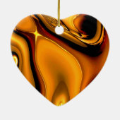 抽象的な青銅色のオーナメント セラミックオーナメント (裏面)