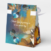 抽象的な青銅、黄金と青のバロックスタイル フェイバーボックス (裏面サイド)