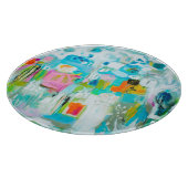 抽象的な青 カッティングボード (角)