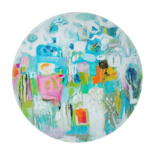 抽象的な青 カッティングボード (正面)