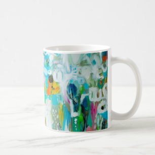 抽象的な青 コーヒーマグカップ