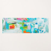 抽象的な青 ヨガマット (正面(横))