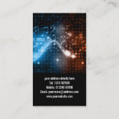 抽象的な音楽デザインの名刺 名刺 (裏面)