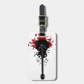 抽象的な音楽背景 ラゲッジタグ (正面縦)