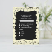 抽象的な音楽 ブラックとイエロー RSVP メニュー選択付き (スタンド正面)