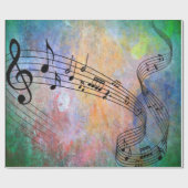 抽象的な音楽 ラッピングペーパー (フラット)