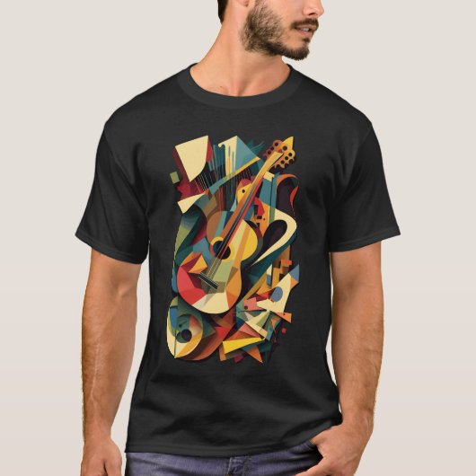抽象的な音楽 Tシャツ (正面)