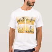 抽象的な音符が躍動する Tシャツ (正面)