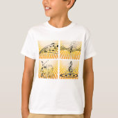 抽象的な音符のバースト Tシャツ (正面)