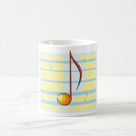 抽象的な音符 パステル楽譜 コーヒーマグカップ