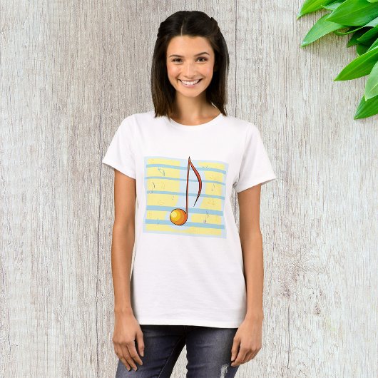 抽象的な音符 パステル楽譜 Tシャツ