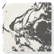 抽象的な顔たち 偶然の芸術 石コースター