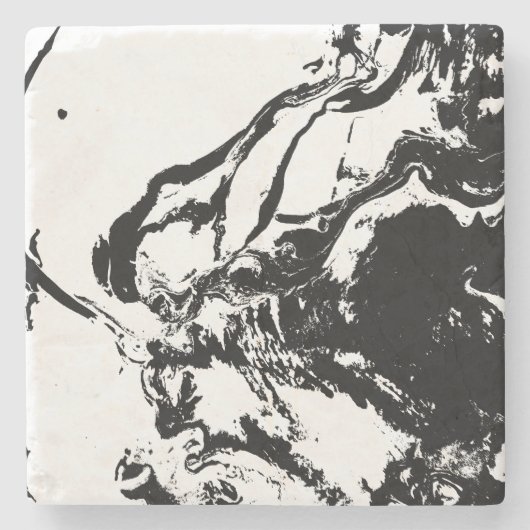 抽象的な顔たち 偶然の芸術 石コースター ストーンコースター (正面)