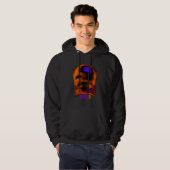 抽象的な顔のデザイン パーカ (正面フル)