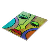 抽象的な顔1 - デジタルペイント タイル (側面)