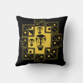 抽象的な顔 クッション (裏面)