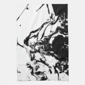 抽象的な顔 偶発的なアート キッチンタオル (縦)