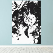 抽象的な顔 偶発的なアート キャンバスプリント (インサイチュ (ウッドフロア))