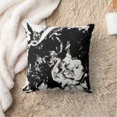 抽象的な顔 偶発的なアート クッション (ブランケット)