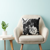 抽象的な顔 偶発的なアート クッション (椅子)