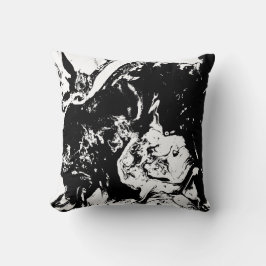 抽象的な顔 偶発的なアート クッション