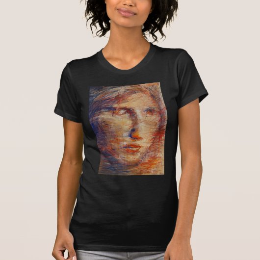 抽象的な顔 Tシャツ (正面)