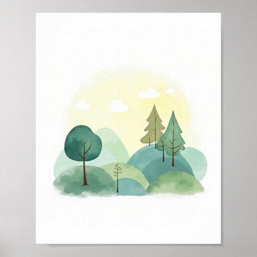 抽象的な風景 ポスター (正面)