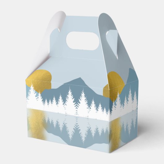 抽象的な風景 - 黄金の冬の夕日と朝日 フェイバーボックス (裏面サイド)