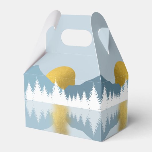 抽象的な風景 - 黄金の冬の夕日と朝日 フェイバーボックス (正面サイド)