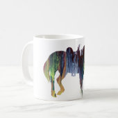 抽象的な馬のシルエット コーヒーマグカップ (正面左)