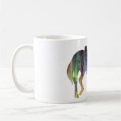 抽象的な馬のシルエット コーヒーマグカップ (左)
