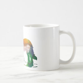 抽象的な馬のシルエット コーヒーマグカップ