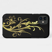 抽象的な高級感のあるゴールドの花 Case-Mate iPhoneケース (裏面(横))